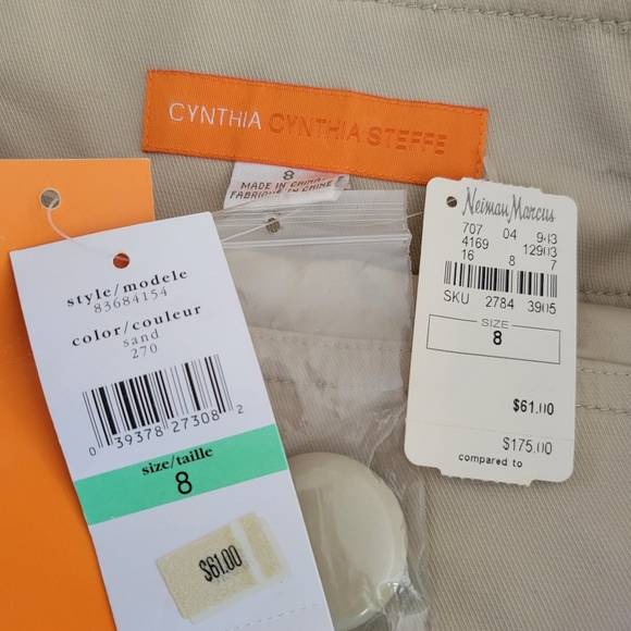 Cynthia Steffe Khaki Mini Skirt size 8 NWT - Picture 8 of 8